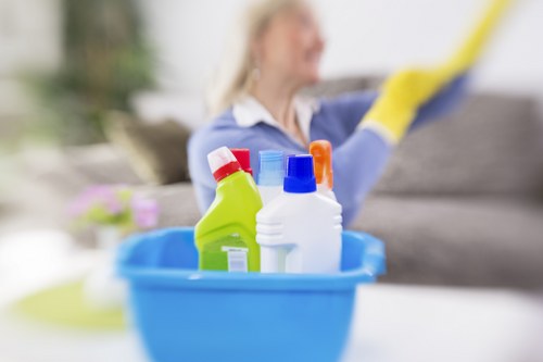 Business facility cleaned and prepared for daily operations