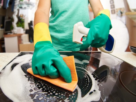 Professional carpet fiber cleaning close-up detail