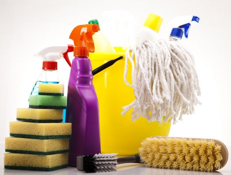 Professional oven cleaning of a kitchen appliance